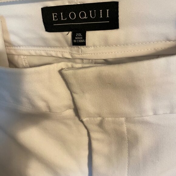 Eloquii White Women's Pants - Picture 3 of 3